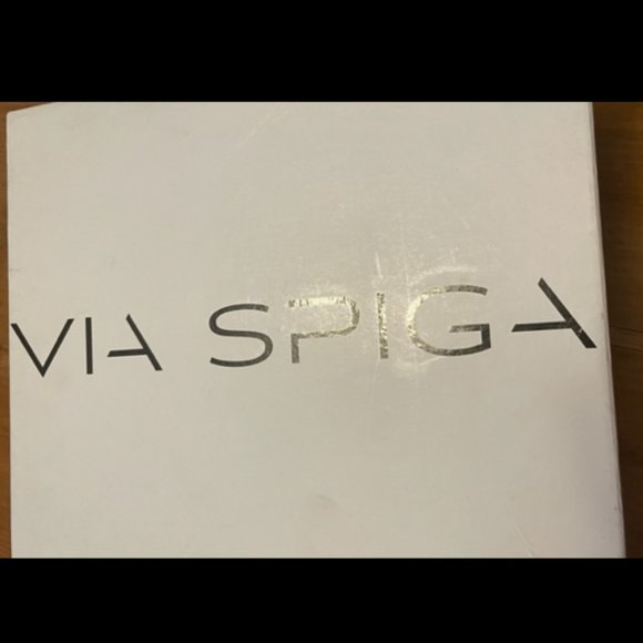 Via Spiga Dorian Strappy Silver Sandals Heels Size 7.5 New - Picture 8 of 8